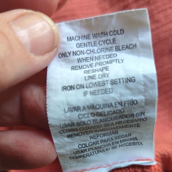 Ruffle Sleeve Coral Peplum Blouse - Mason & Belle - XL - Picture 10 of 12